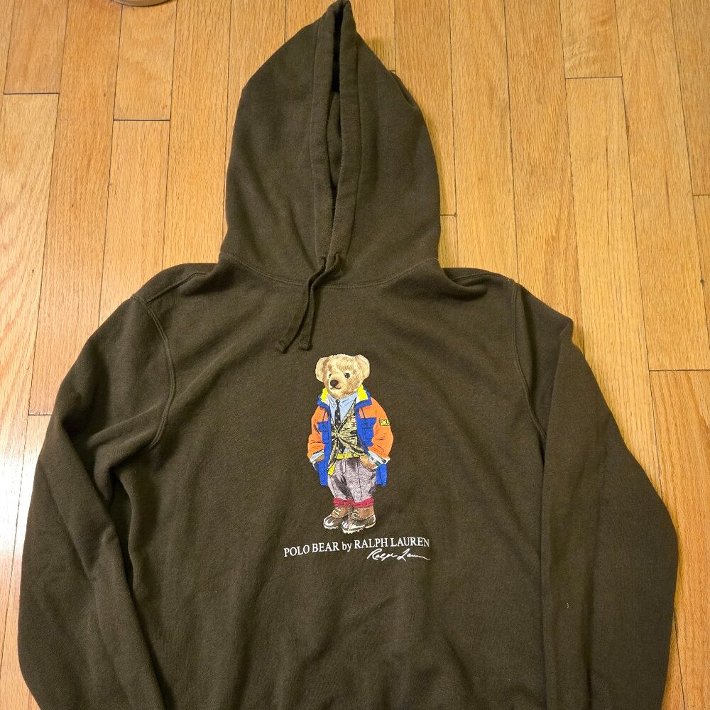 Polo by Ralph Lauren Olive Green Bear Graphic Hoodie